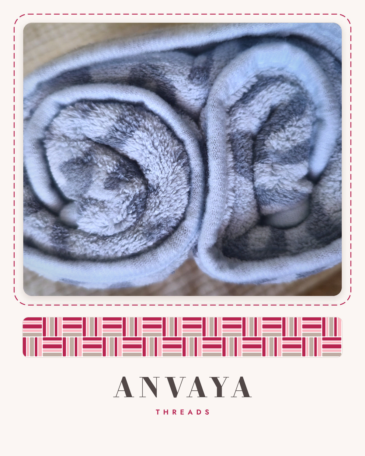 Close-up of the soft, plush pearl grey towel fabric