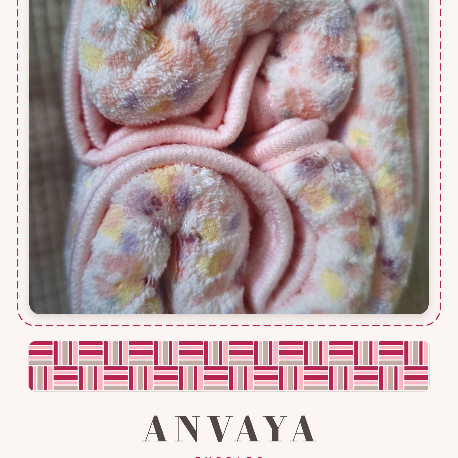 Close-up of the soft, plush pastel towel fabric
